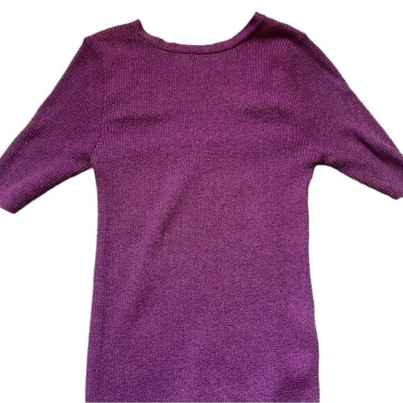 SLY Square Neck Shimmer Top/Sweater - Size 2 (Medium) - Picture 4 of 7